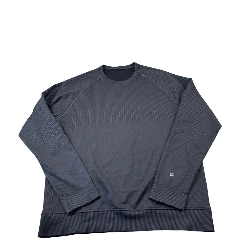 Lululemon Mens Engineered Warmth Crewneck Sweater Black Large Pullover